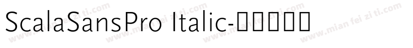 ScalaSansPro Italic字体转换
